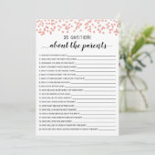 20 Fragen zur Kinderduschkarte Einladung (Stehend Vorderseite)