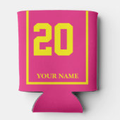 20 Fuchsienrosa Gelbe Rasse Sattelleder Custom Dosenkühler (Rückseite)