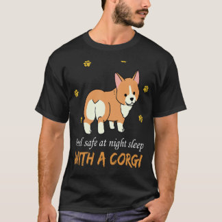 20 fühlen sich bei Nachtruhe mit Corgi sicher T-Shirt