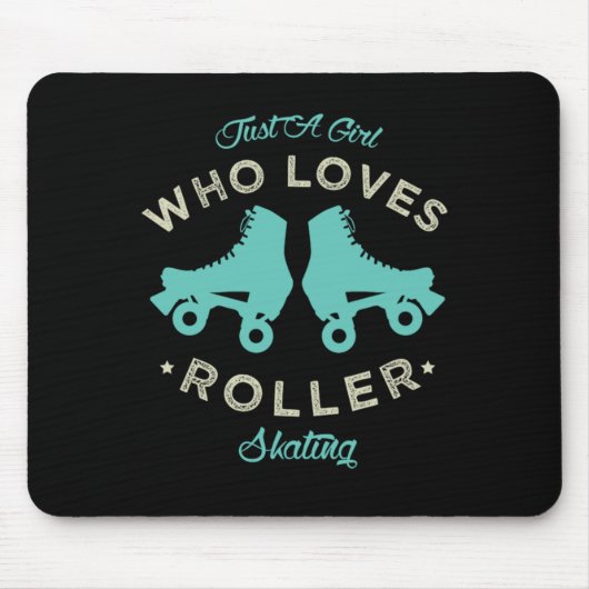20.Funny Nur ein Mädchen, das Lieben Rolle Skaten  Mousepad (Vorne)
