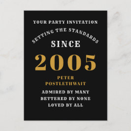 20. Geburtstag 2005 Schwarzes Gold Postkarte