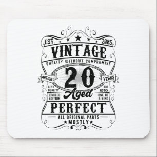 20. Geburtstag 20 Jahre alt Vintage Est 2005 Bday Mousepad