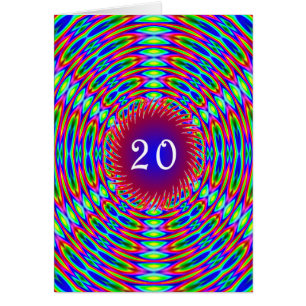 20. Geburtstag Abstrakte Trippy-Wirbel