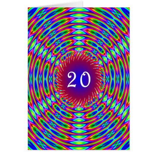 20. Geburtstag Abstrakte Trippy-Wirbel (Vorne)