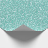 20. Geburtstag Aquamarin/Weißes Zufallszahlenmuste Geschenkpapier (Ecke)