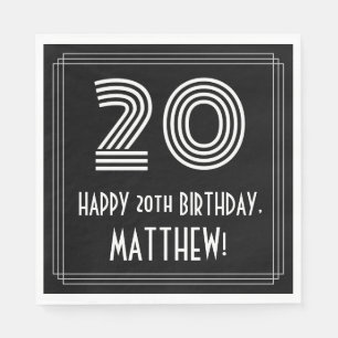 20. Geburtstag: Art Deco Inspiriert Look "20" + Na Serviette