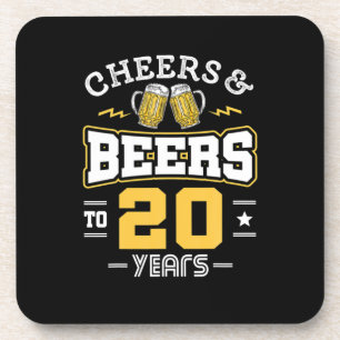 20. Geburtstag Cheers Und Beers Geburtstag Getränkeuntersetzer