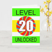 20. Geburtstag Computer Gamer Karte (Gelbe Blume)