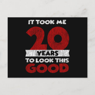 20. Geburtstag Du siehst gut aus mit 20. Geburtsta Postkarte