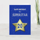 20. Geburtstag eines Superstars Karte (Vorderseite)