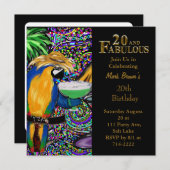 20. Geburtstag Einladung (Vorne/Hinten)