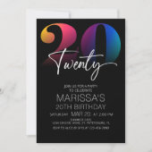 20. Geburtstag Einladung (Vorderseite)