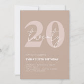 20. Geburtstag Einladung (Vorderseite)