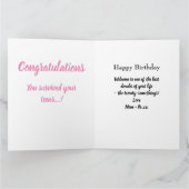 20. Geburtstag Foto Collage Tochter Große Einzigar Karte (Innenseite)