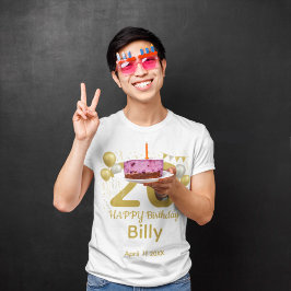 20. Geburtstag Foto personalisiert T-Shirt