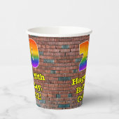 20. Geburtstag: Fun Graffiti-Inspiriert Regenbogen Pappbecher (Links)