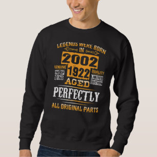 20. Geburtstag für Legenden Geboren Juli 2002 20 J Sweatshirt