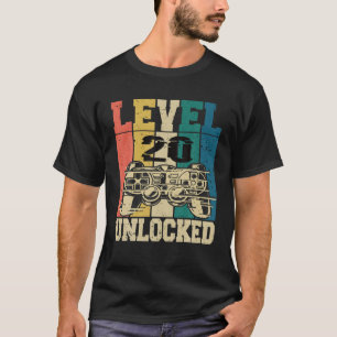 20 Geburtstag Gamer Gaming Gamer 20 Jahre Level 20 T-Shirt