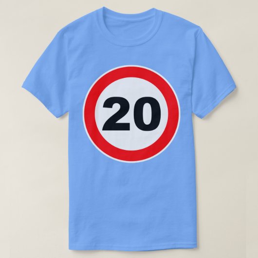 20. Geburtstag Geschenk Straße Schild Jubiläum T-Shirt (Design vorne)
