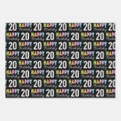 20. Geburtstag Geschenkpapier Set (Vorderseite)