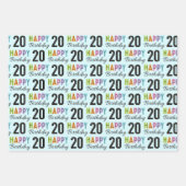 20. Geburtstag Geschenkpapier Set (Vorderseite 3)