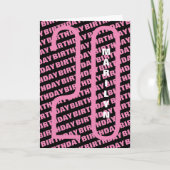 20. Geburtstag in Rosa Karte (Vorderseite)