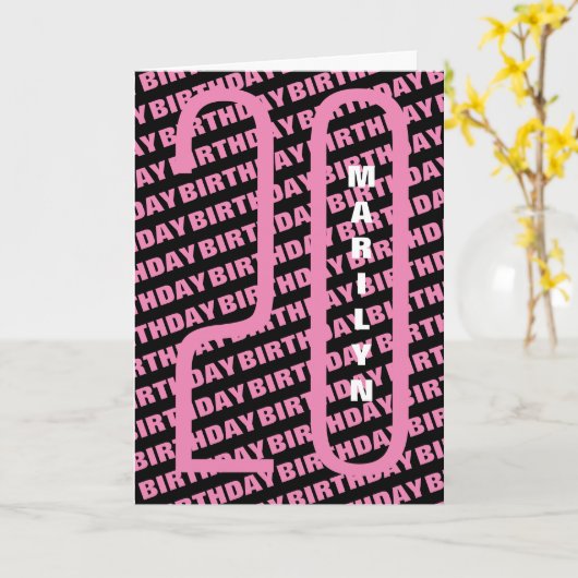 20. Geburtstag in Rosa Karte (Gelbe Blume)