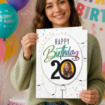 20. Geburtstag individuelle Foto-Luftballons