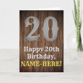 20. Geburtstag: Inspirierter Country Western Look, Karte (Vorderseite)