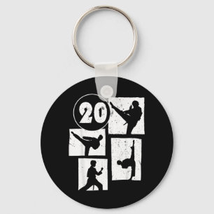 20. Geburtstag Karate Taekwondo 20 Jahre alter Jun Schlüsselanhänger