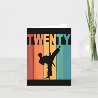 20. Geburtstag Karate Taekwondo Thema 20 Jahre alt Karte