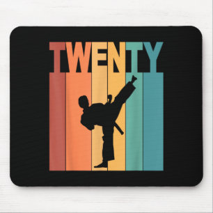 20. Geburtstag Karate Taekwondo Thema 20 Jahre alt Mousepad