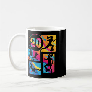 20. Geburtstag Mädchen Fußballspielerin Fußball 20 Kaffeetasse