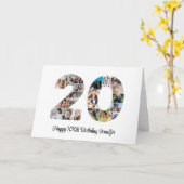 20. Geburtstag Nr. 20 Custom Foto Collage Karte (Gelbe Blume)