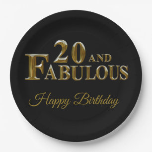 20. Geburtstag  Pappteller