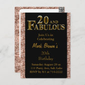 20. Geburtstag Postkarte (Vorne/Hinten)