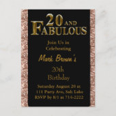 20. Geburtstag Postkarte (Vorderseite)