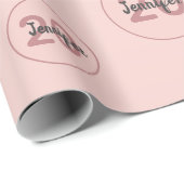 20. Geburtstag Schwarze Rose Gold Glitzer Tropfen Geschenkpapier (Rolleneckpunkt)