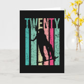 20. Geburtstag Skater Girl Skateboarding Skaten 20 Karte (Gelbe Blume)