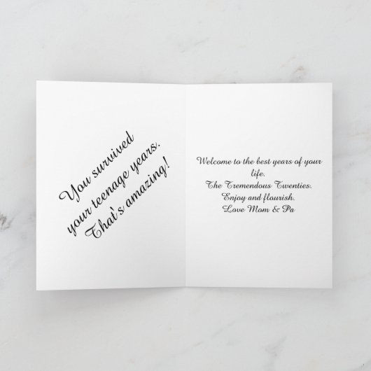 20. Geburtstag Son FotoCollage Vorlage (Innenseite)