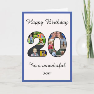 20. Geburtstag Son FotoCollage Vorlage