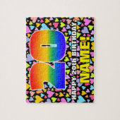 20. Geburtstag — Spaß, Liebende Herzformen + "20" Puzzle (Vertikal)