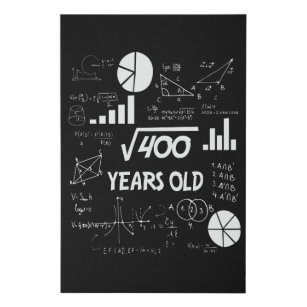 20. Geburtstag Square Root Mathe 20 Jahre alt Tag Künstlicher Leinwanddruck
