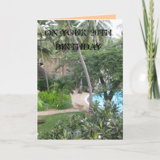 20. Geburtstags-Karte Karte (Vorderseite)