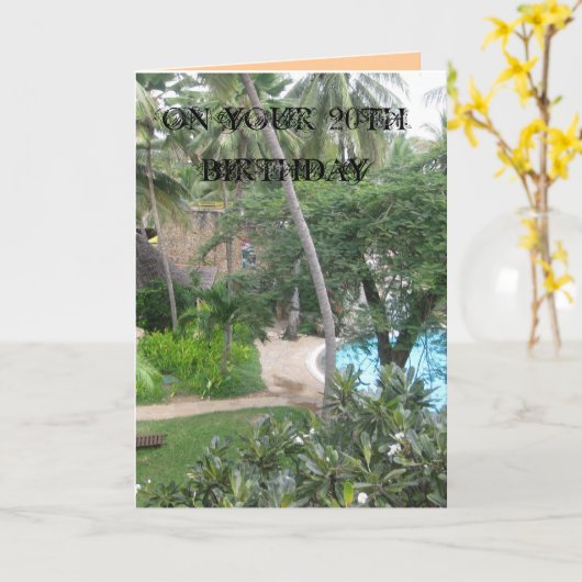 20. Geburtstags-Karte Karte (Gelbe Blume)