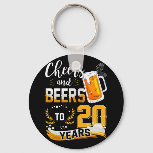 20. Geburtstagsfeier Cheers & Biere bis 20 Jahre Schlüsselanhänger