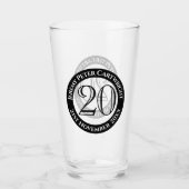 20. Geburtstagsfeier Glas (Vorderseite)