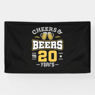 20. Geburtstagsjubiläum und Bier Geburtstag Banner