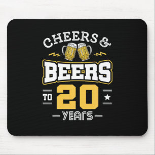20. Geburtstagsjubiläum und Bier Geburtstag Mousepad