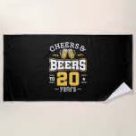 20. Geburtstagsjubiläum und Bier Geburtstag Strandtuch<br><div class="desc">20. Geburtstagsjubiläum und Bier Geburtstag</div>